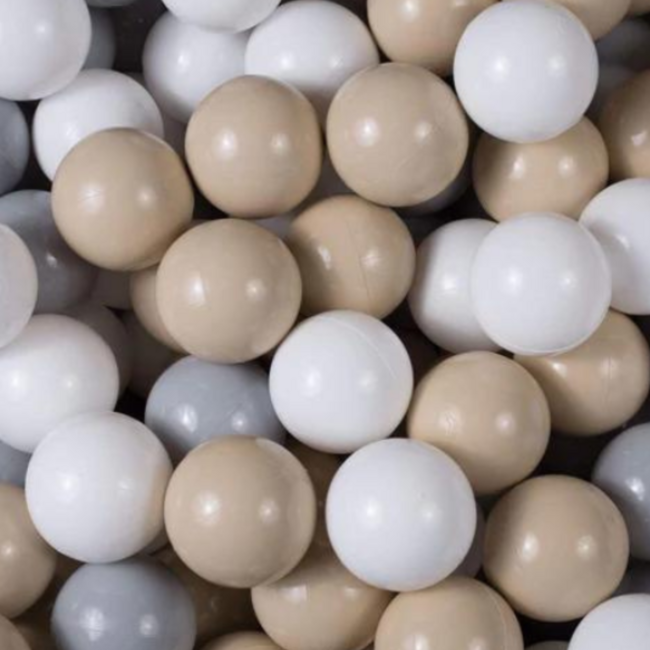 Ballenbak ballen Beige – Zachte en veilige speelballen 7 cm (50 stuks)