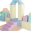 Foam blocks MEGA castle – creative and safe play in pastel colors