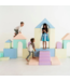 Foam blokken MEGA kasteel – creatief en veilig speelplezier in pastel kleuren