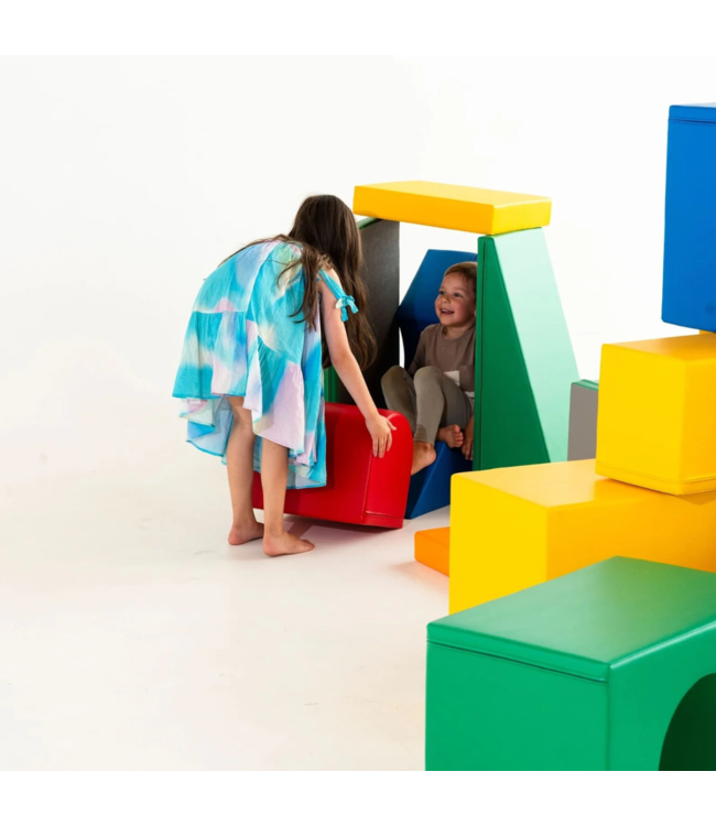 Foam blokken MEGA kasteel – creatief en veilig speelplezier in primaire kleuren