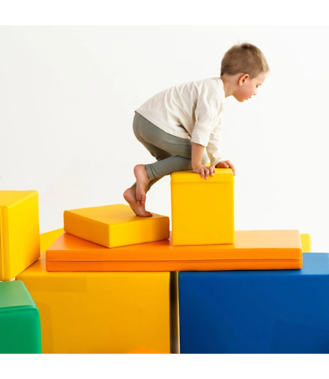 Foam blokken MEGA kasteel – creatief en veilig speelplezier in primaire kleuren