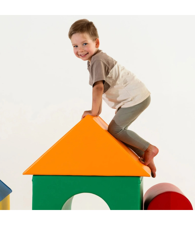 Foam blokken MEGA kasteel – creatief en veilig speelplezier in primaire kleuren