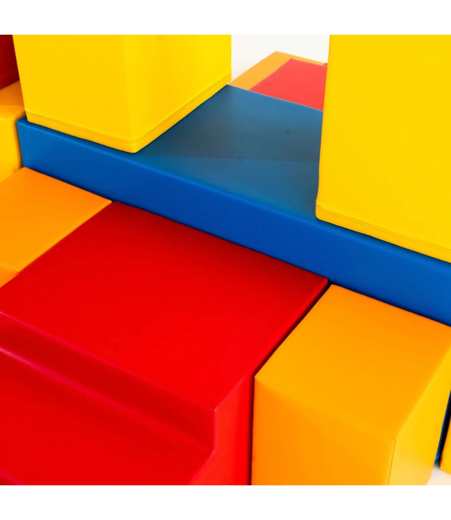 Foam blokken MEGA kasteel – creatief en veilig speelplezier in primaire kleuren