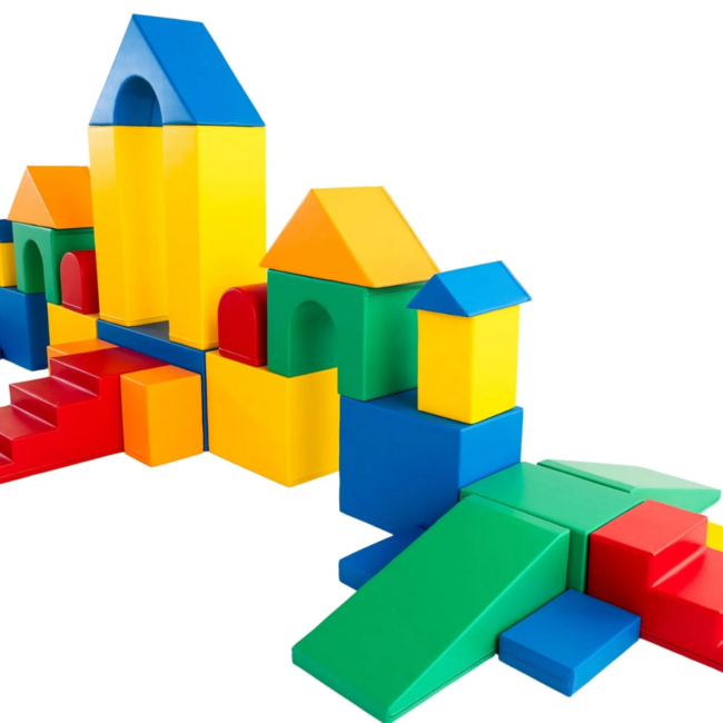 Foam blocks MEGA castle – creative and safe play in primary colors