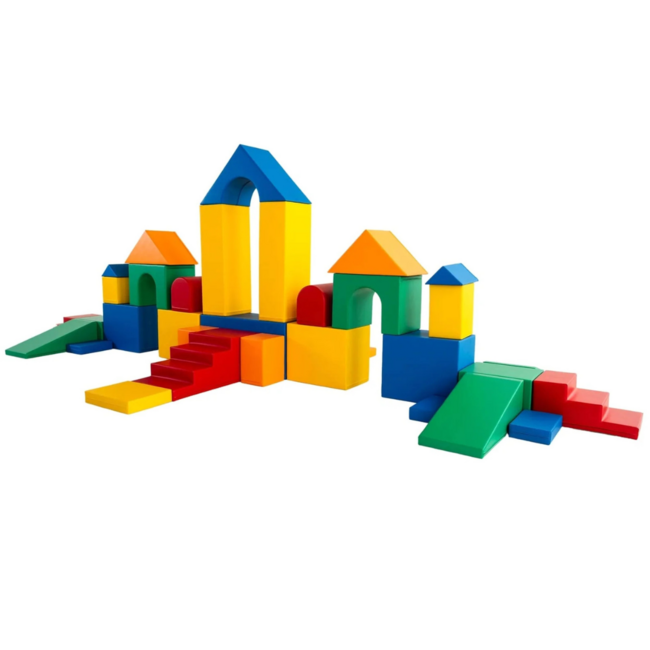 Foam blocks MEGA castle – creative and safe play in primary colors