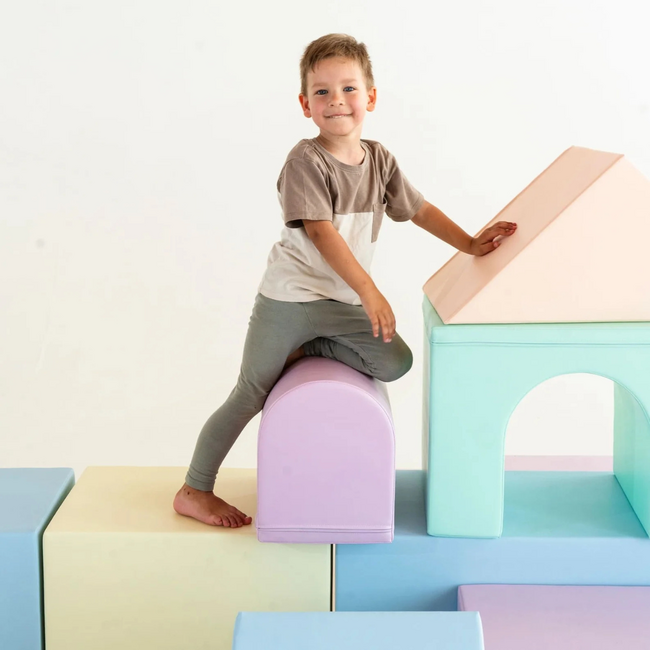 Blocs en mousse MEGA château – jeu créatif et sûr en blanc