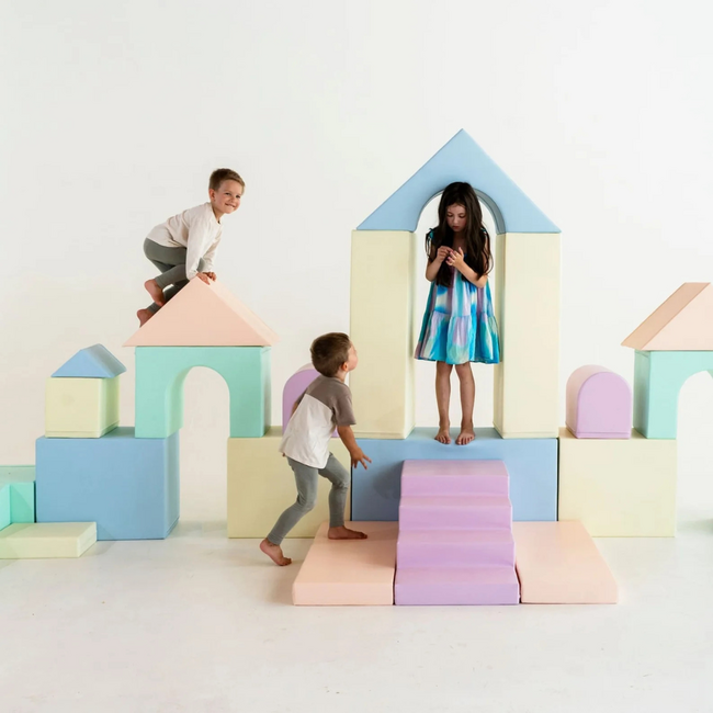 Witte Foam Blokken MEGA Kasteel – Educatief Speelmeubel voor Scholen & Instellingen