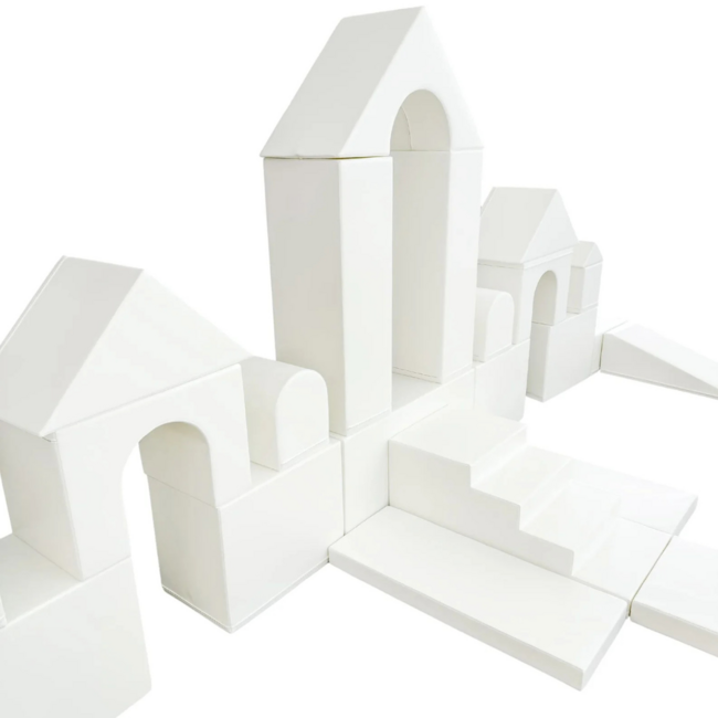 Foam blocks MEGA castle – stylish and safe play in white