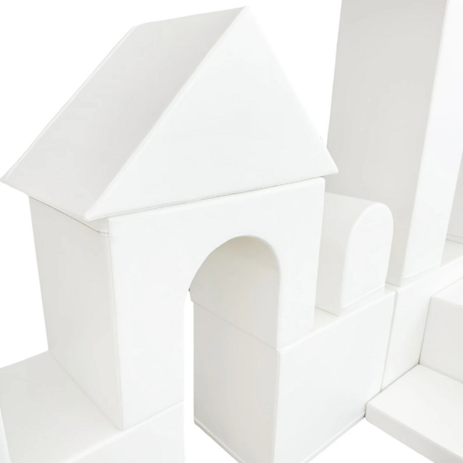 Foam blocks MEGA castle – stylish and safe play in white