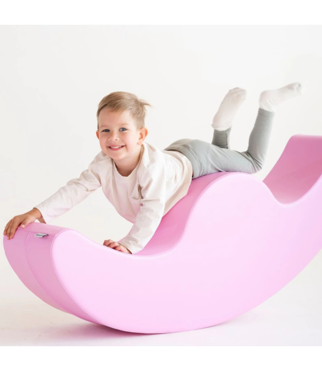 Roze schommelwip voor twee kinderen – spelenderwijs motoriek trainen