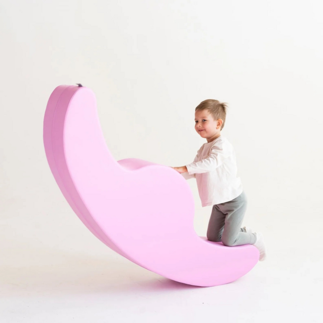 Roze schommelwip voor twee kinderen – spelenderwijs motoriek trainen