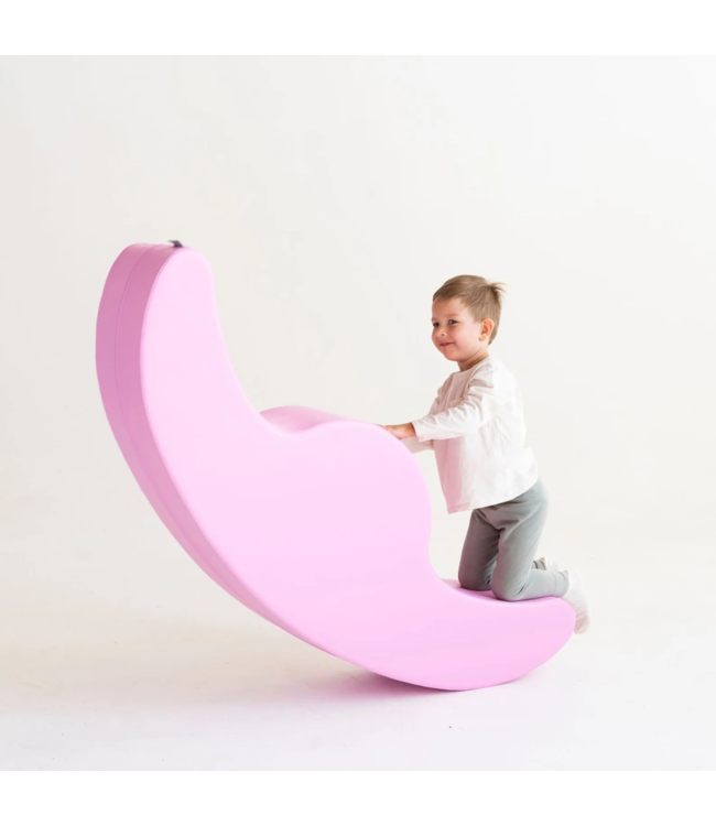 Roze schommelwip voor twee kinderen – spelenderwijs motoriek trainen