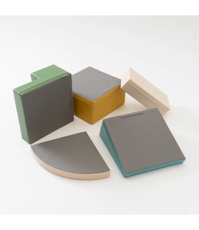 Foam blokken set Corner – creatief en veilig speelplezier in turquoise