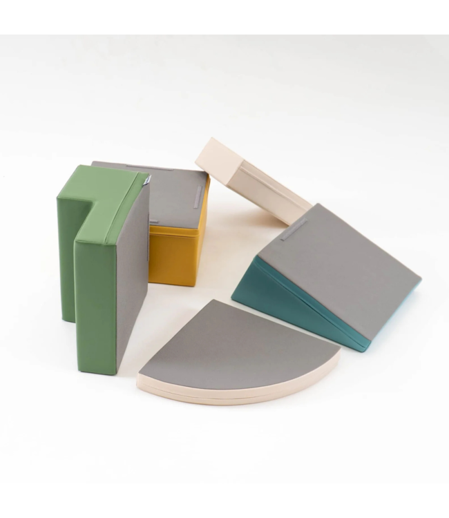 Foam blokken set Corner – creatief en veilig speelplezier in turquoise