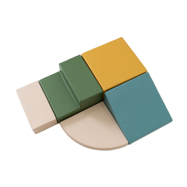 Foam blocks set Corner – creative and safe play in turquoise