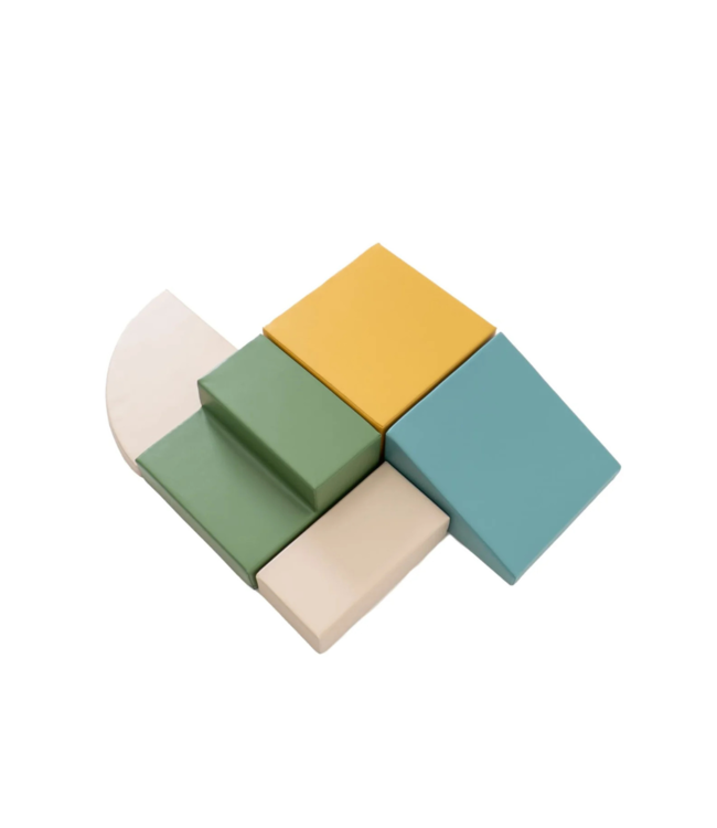 Foam blokken set Corner – creatief en veilig speelplezier in turquoise