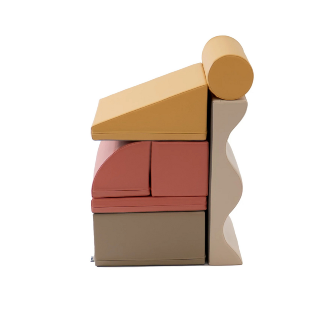 Foam Block Set Discover in Pastel Pink – soft play blocks for kids