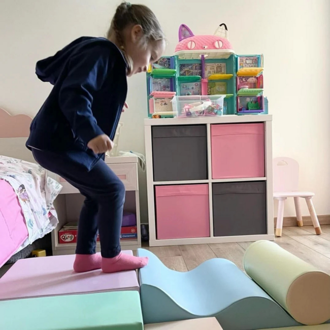 Foam block set Explorer – soft and creative play set in pastel colors