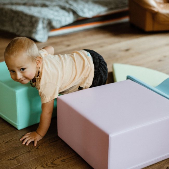 Foam block set Explorer – soft and creative play set in pastel colors