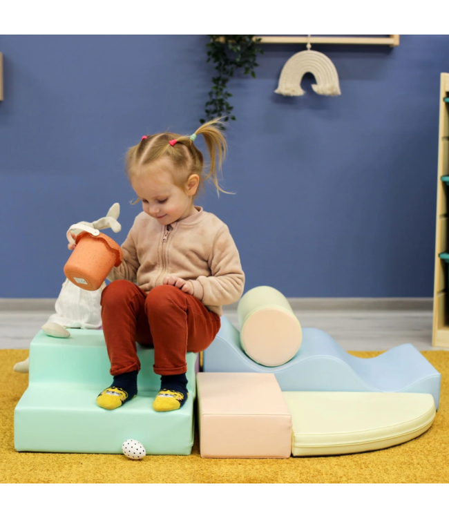 Foam blokken set Explorer – zachte en creatieve speelset in pastelkleuren