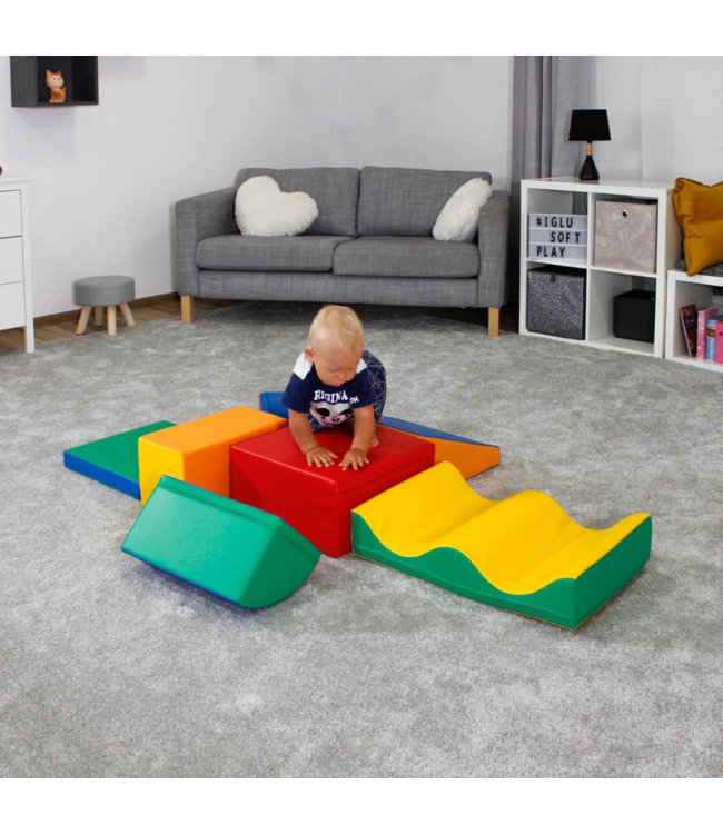 Foam blokken set Discover in primaire kleuren – zachte speelblokken voor kinderen