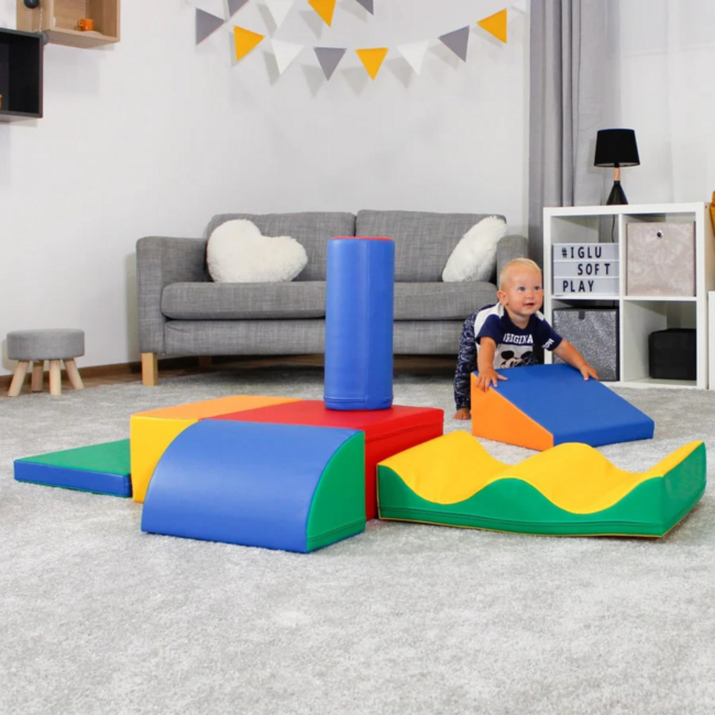 Foam Block Set Discover in Primary Colors – soft play blocks for kids