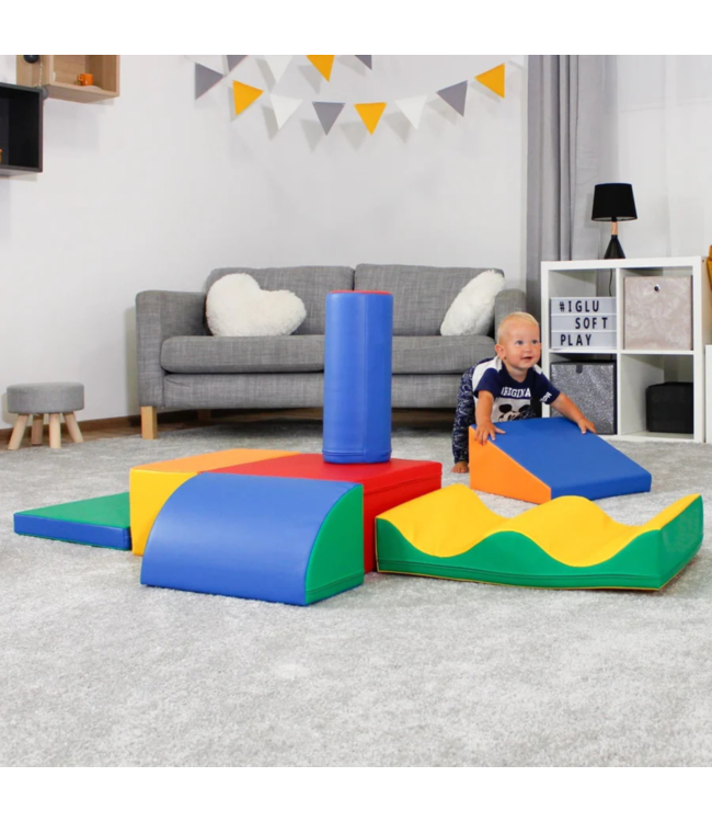 Foam blokken set Discover in primaire kleuren – zachte speelblokken voor kinderen