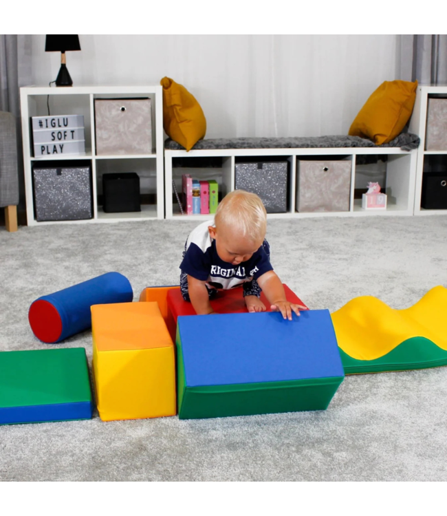 Foam blokken set Discover in primaire kleuren – zachte speelblokken voor kinderen