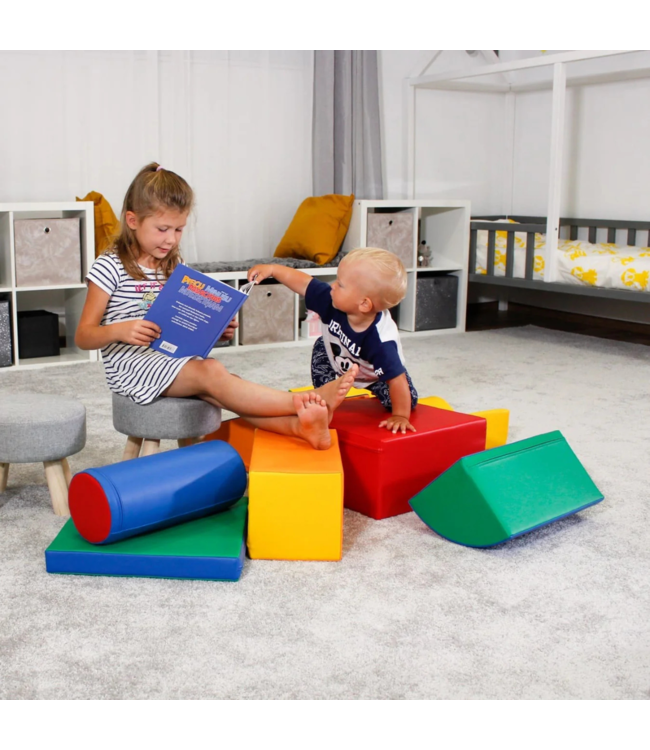 Foam blokken set Discover in primaire kleuren – zachte speelblokken voor kinderen