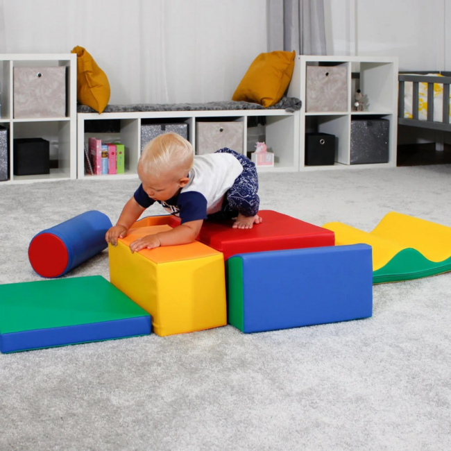 Foam-Blockset Discover in Primärfarben – weiche Spielblöcke für Kinder