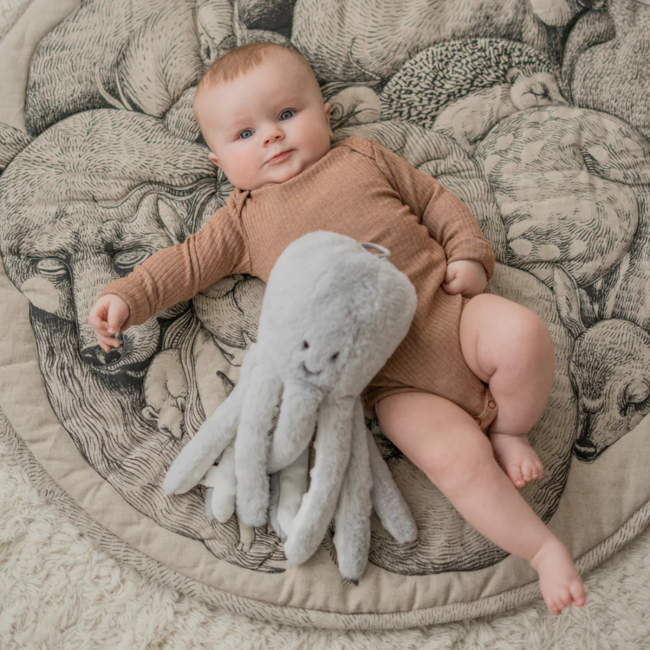 Knuffel met hartslag | Octopus Olly  | Grijs