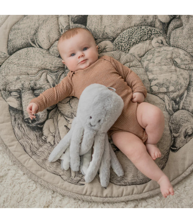 Knuffel met hartslag | Octopus Olly  | Grijs