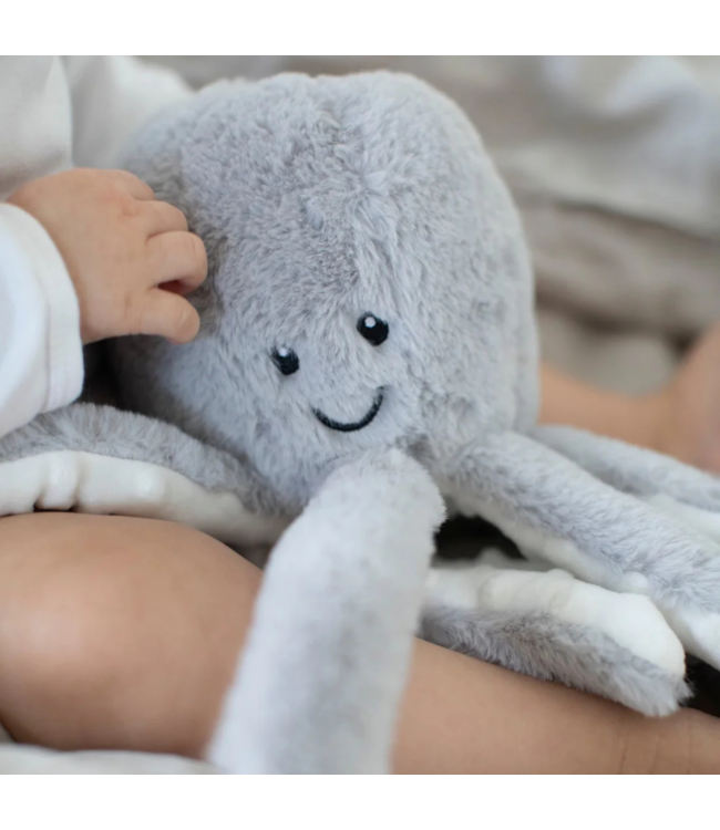 Knuffel met hartslag | Octopus Olly  | Grijs