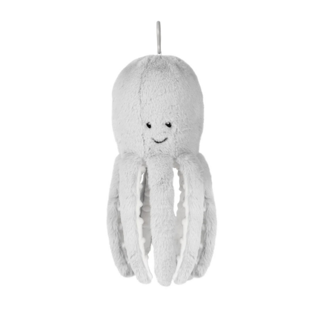 Knuffel met hartslag | Octopus Olly  | Grijs