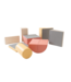 Softplay foam blokken set in pastel pink – stimuleert motoriek en creativiteit