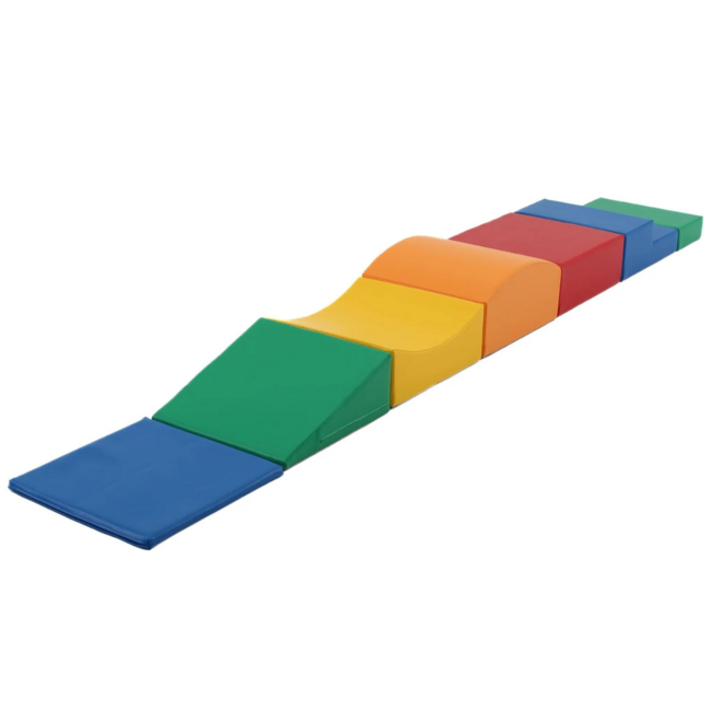 Set de blocs en mousse Little Crawler – blocs de jeu souples aux couleurs primaires pour le développement moteur
