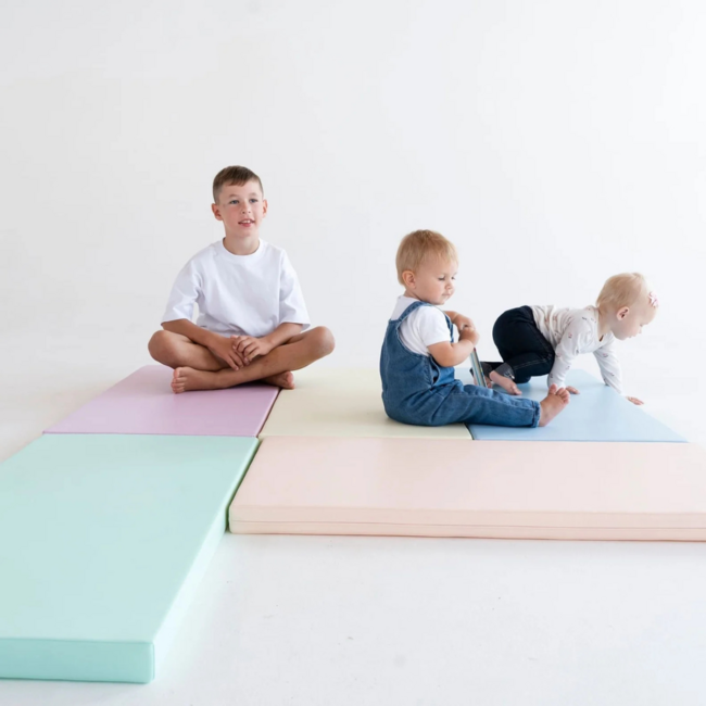 Foam play mats set – creative and safe play in pastel colors