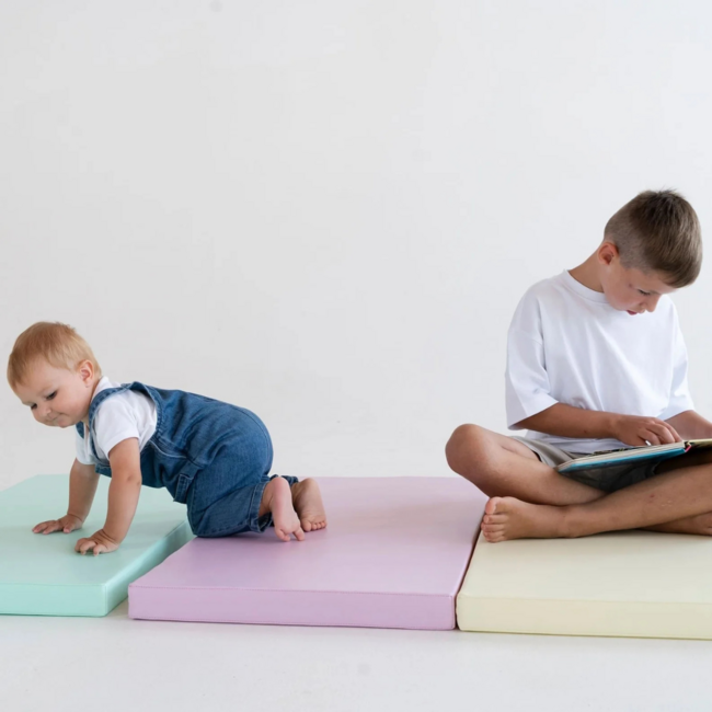 Set de tapis en mousse – jeu créatif et sûr en couleurs pastel