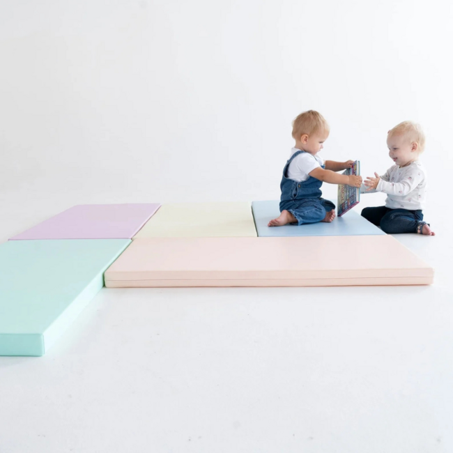 Foam play mats set – creative and safe play in pastel colors