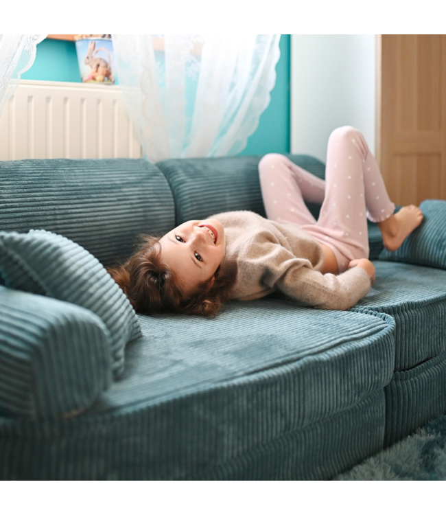 Modulaire speelbank in turquoise