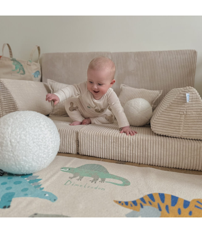 modulaire mini speelbank van corduroy – stijlvol Montessori meubel voor kinderen