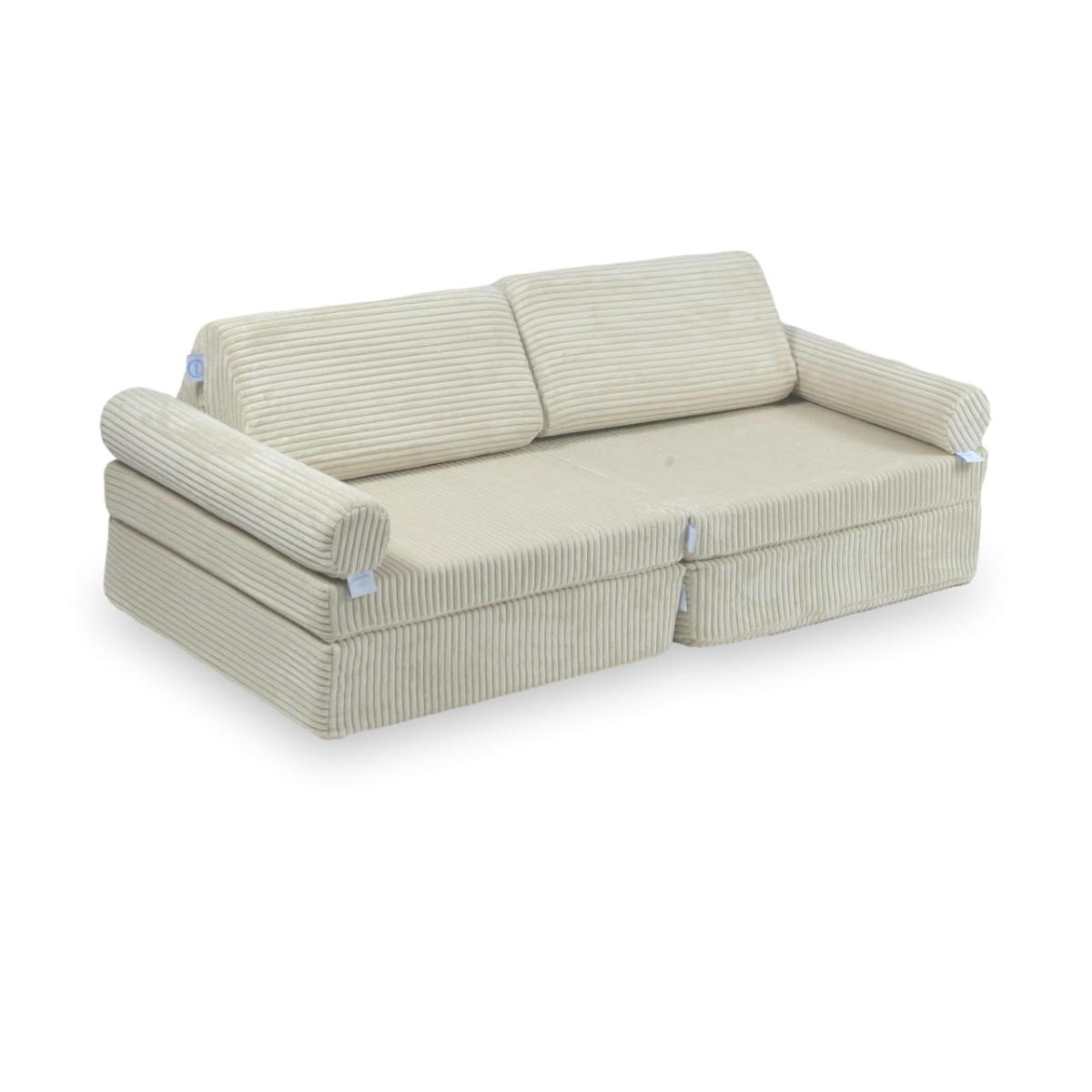 FORTISLINE Kinderbank, uitklapbaar, 78 x 45 x 40 cm, van corduroy met ligoppervlak 104 cm, mini-bank voor kinderkamer, afneembare wasbare overtrek, Oeko-Tex Standard 100