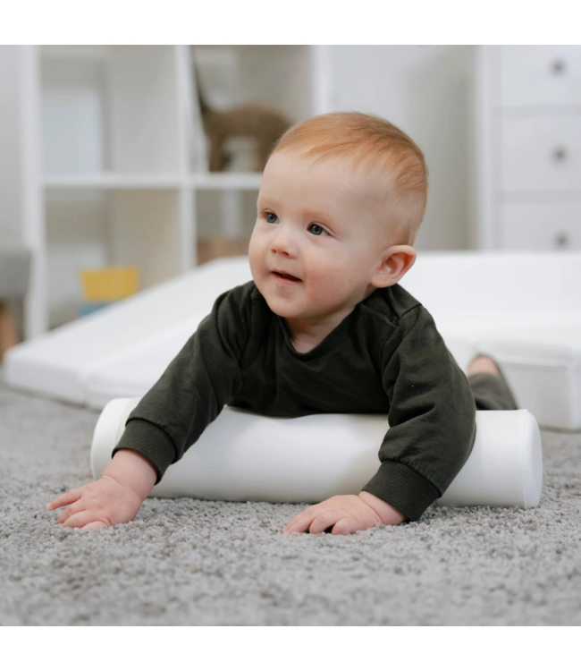 Kruiprol wit voor baby’s om motoriek en kruipen veilig te stimuleren