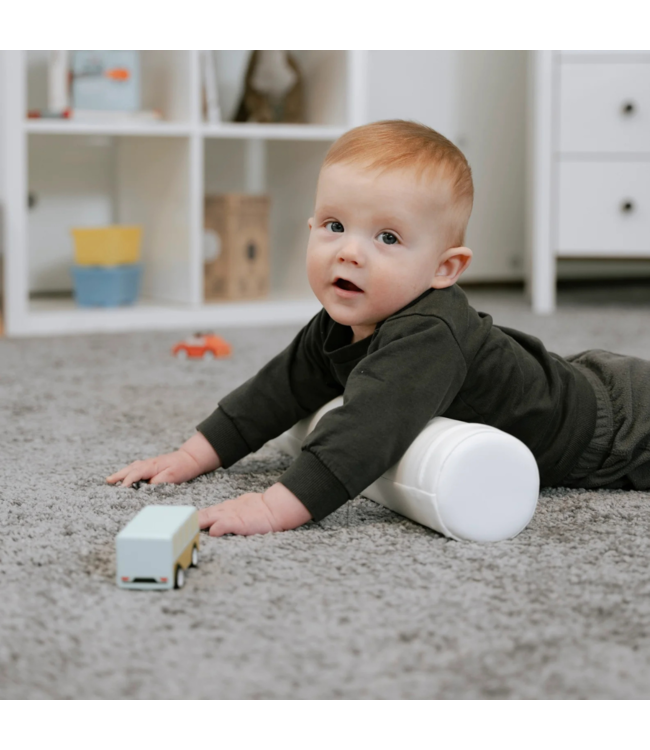 Kruiprol wit voor baby’s om motoriek en kruipen veilig te stimuleren