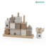 Houten stapelblokken | Duurzaam speelplezier voor peuters| Beige