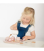 Houten theeservies in roze voor uren fantasiespel