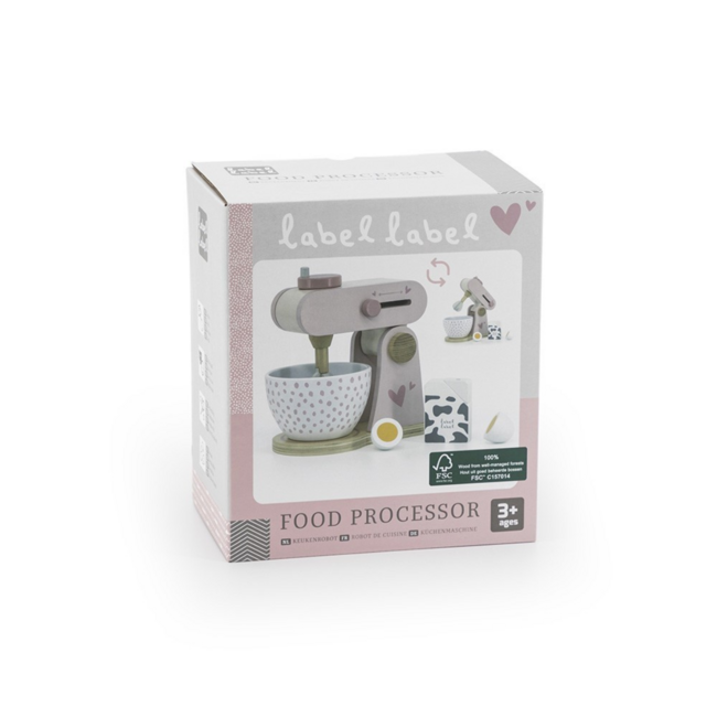 Mixeur de cuisine en bois vert rosa pour des jeux imaginatifs