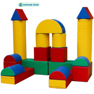IGLU Softplay Foam blokken kasteel | Primaire kleuren