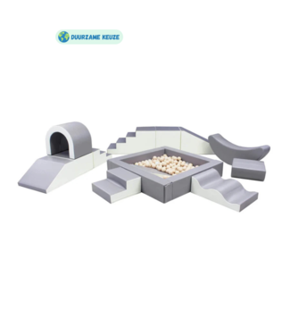 IGLU Softplay Foam blokken party set XXL | Grijs/Wit