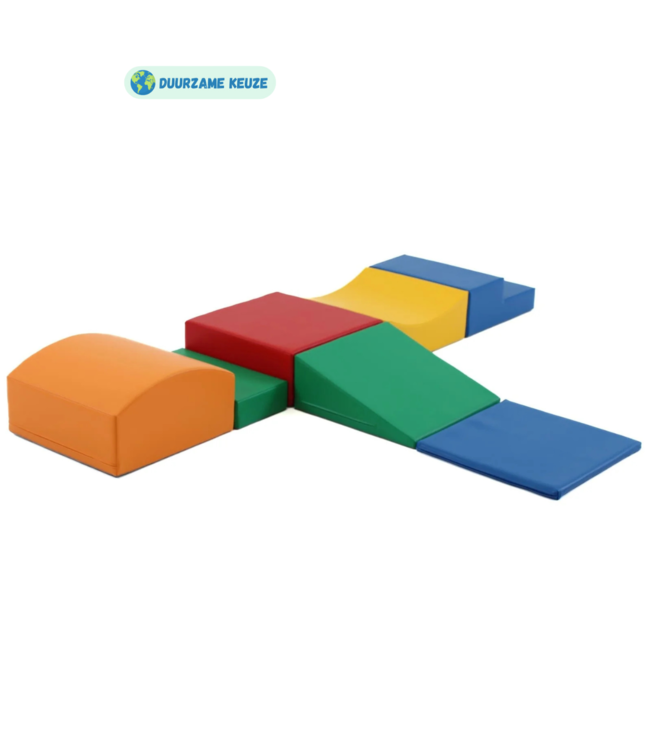 Foam blokken set in primaire kleuren voor creatief en actief kinderspel